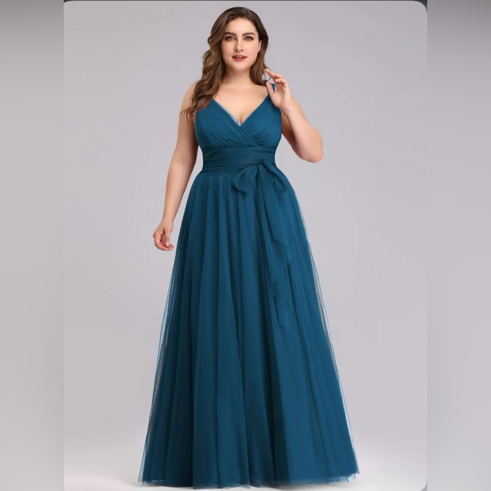 NWT - Elegant Teal Evening Gown